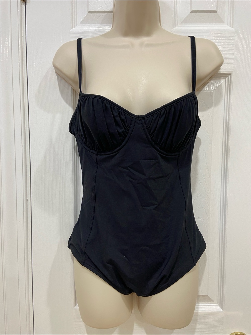 Calvin Klein Black One-Piece Swimsuit with Logo Accent